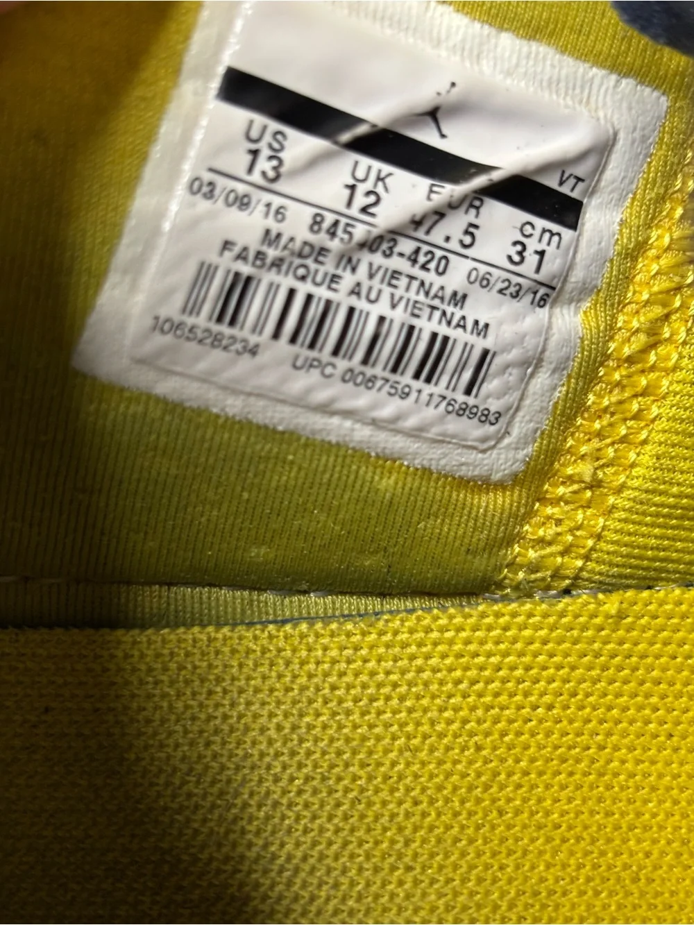 Jordan Trainer 1 Low Michigan Wolverines Mens Size 13 College Navy Yellow GUC